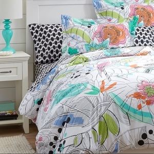 Pottery Barn Teen queen duvet and two shams